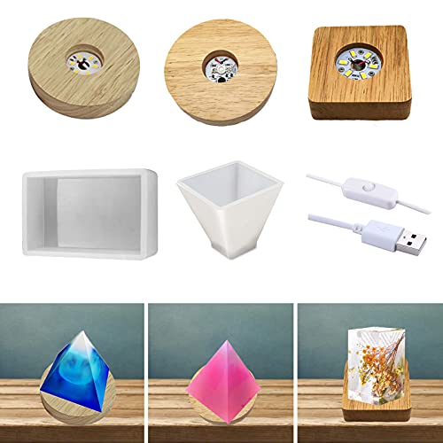 CDIYTOOL 5 Pieces Light Epoxy Resin Mold