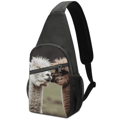 Bolso bandolera Funny Alpaca ligero para senderismo y viajes miniatura 1