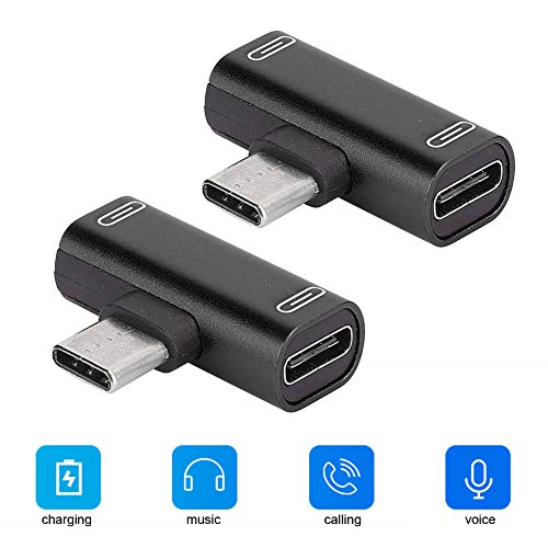 2-delige adapter, snelladende Type-C audiolader, aluminium USB-C splitter, 2-in-1 converter, voor Letv 2G / 3G(black) - Afbeelding 8