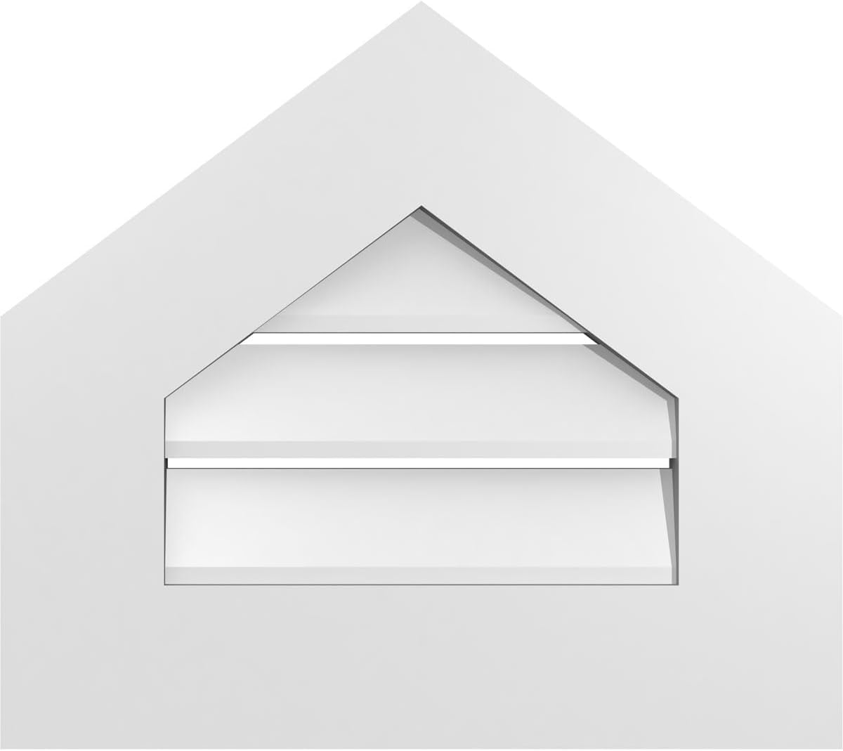 GVSPE18X1601SF-09 Peaked Top Standard Frame, Primed Tan Signature Series Surface Mount Gable Vents, 18-in. W x 16-in. H