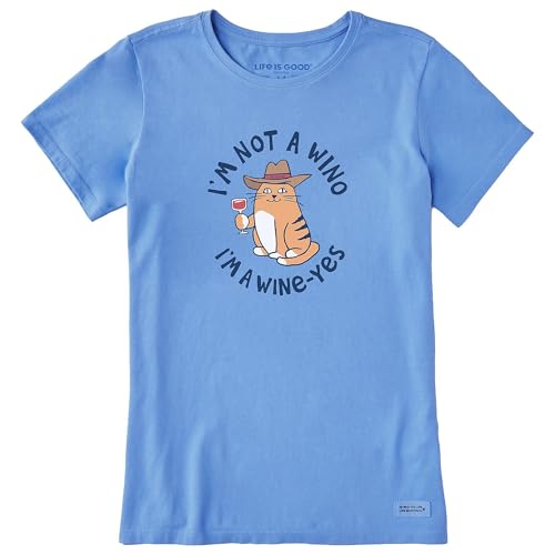 T-shirt Naive Cat Wine-Yes Life is Good fini les hauts inconfortables