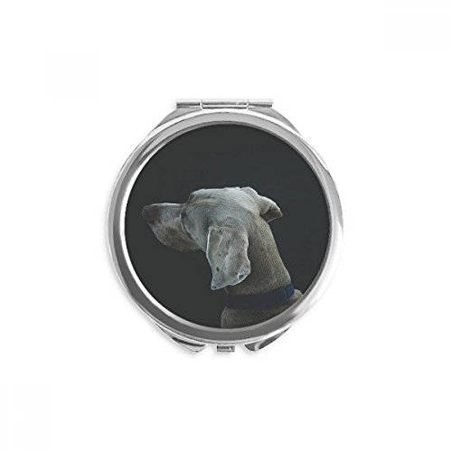 Miroir portable à la main motif chien de nuit, cadeau parfait pour amoureux des animaux