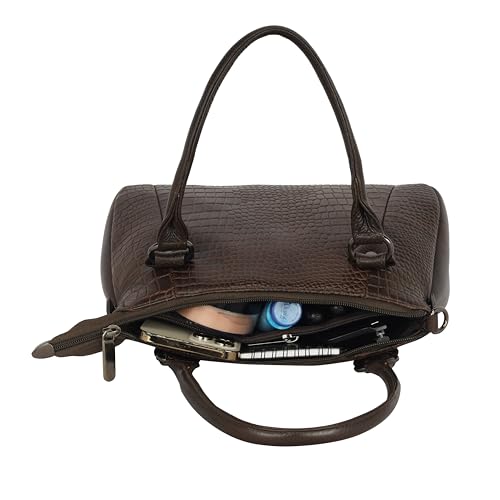 Image of DORPER MONEY Hill Full-Grain Durable Leather Top-Handle satchel Tote Handbags & Shoulder Sling Bags For Women Office Branded Stylish Latest