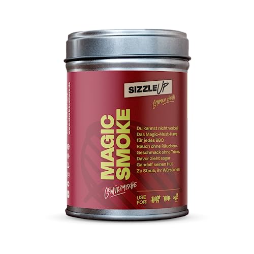 SizzleUp® Magic Smoke Rub Grillgewürz – 130g – BBQ-Rub – Gewürzmischung – Aromaverschluss Dosen – perfekt für Pulled Pork, Ribs, Grillhähnchen, Pommes, Gemüse