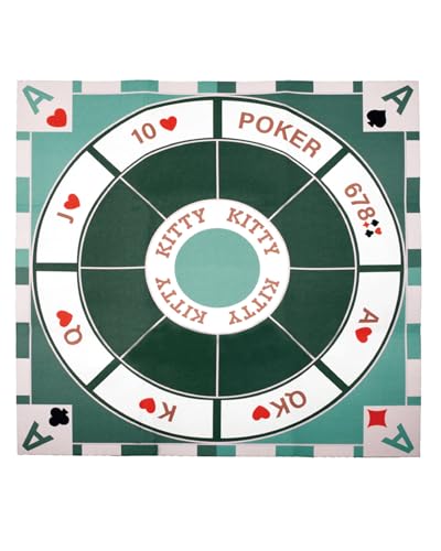 Michigan Rummy Play Mat 27.6 x 27.6 2-9 Players Tripoley Game Foldable Felt Mat Classic Family Casino Games of Bets and Bluffs The Perfect Blend of Rummy and PokerOnly Game Mats