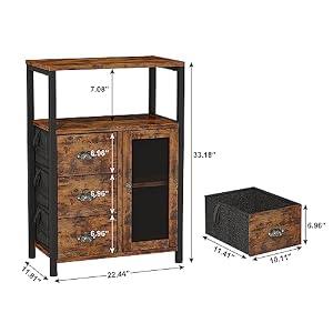Homeiju Storage Cabinet, Bathroom Storage Cabinet Organizer with 3 Removable Drawers and 1 Door, Industrial Floor Storage Cabinet for Kitchen, Living Room, Bathroom, Home Office Homeiju Storage Cabinet Bathroom Storage Cabinet Organizer with 3 Removable Drawers and 1 Door Industrial Floor Storage Cabinet for Kitchen Living Room Bathroom Home Office