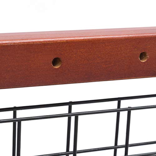 image for S AFSTAR Adjustable Freestanding Wooden Pet Dog Gate Solid Fence Playp