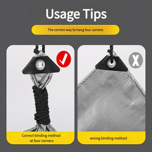 Lona resistente desgarro e impermeable de doble capa para camping y jardín 4