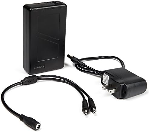 Lavolta 12V DC 3500mAh Rechargeable Battery Pack for LED Light Strip - 45Wh Lithium Polymer Power Bank Portable Supply with Y-form Splitter Cable - Works for Home LED RGB String Lights & CCTV Camera