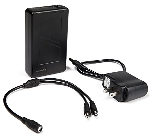 Lavolta 12V DC 3500mAh Rechargeable Battery Pack for LED Light Strip - 45Wh Lithium Polymer Power Bank Portable Supply with Y-form Splitter Cable - Works for Home LED RGB String Lights & CCTV Camera