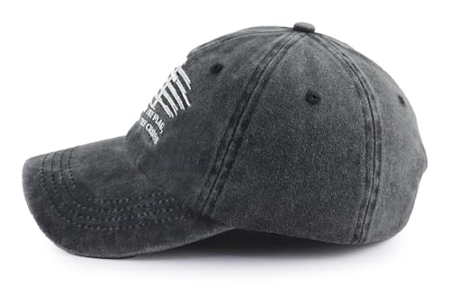 Image of Christian Jesus Cross Hats for Men, Stand for The Flag Kneel for The Cross Baseball Cap
