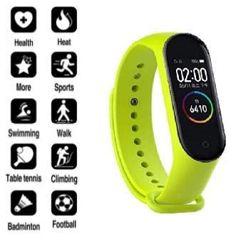 Image of Waylon Smart Band M4 - Fitness Band, 1.1-inch Color Display, USB Charging, Activity Tracker, Men's and Women's Health Tracking, Compatible All Androids iOS Phone (Light Green)
