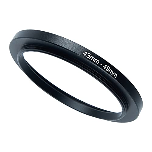 Image of 43mm to 49mm Step-Up Ring Filter Adapter for All Brands UV ND CPL Metal Ring Step-Up Rings Adapter Filter (43mm-49mm)