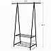 SONGMICS Clothing Garment Rack with 2-Tire Shelf for Shoes Clothes Storage Black