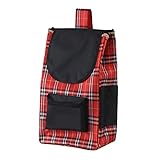 THEGA Bolsa para Carro De La Compra - 40L Bolsa De Almacenamiento Impermeable De Tela Oxford, Bolso del Reemplazo del Carro De Compras, Accesorios para Carritos, L34XB21XH56CM (Color : Red)