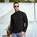 Men's T Shirt Long Sleeve Basic Mock Turtleneck Slim Fit Undershirt Pullover Thermal Solid Tops