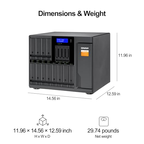 Image of QNAP TL-D1600S 16 Bay SATA 6Gbps JBOD Storage Enclosure.PCIe SATA Interface Card (QXP-1600eS) Included