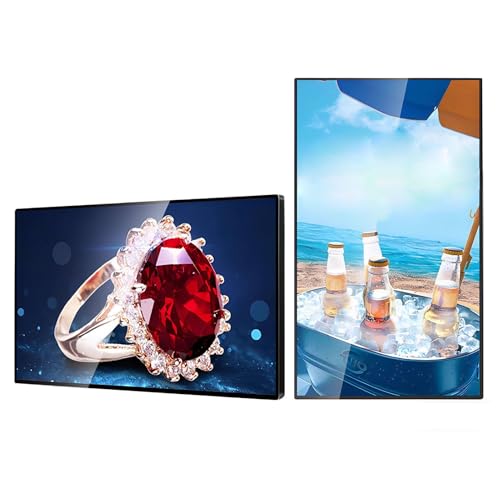 ExoticaBlend Écran Publicitaire Numérique, Affichage Dynamique pour Restaurants et Commerces, Déclenchement à Distance/USB Format Paysage/Portrait 18.5inch