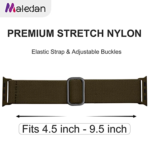 Image of Maledan 10 Pack Stretchy Solo Loop Compatible with Apple Watch Band 40mm 38mm 41mm 42mm 44mm 45mm 46mm 49mm Women Men,Soft Nylon Elastic Braided Strap for iWatch Series 11 10 9 8 7 6 5 4 3 2 1 SE Ultra