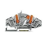 Vanky Industry 2pcs Compatible with WAGO 282-821 2-Conductor Disconnect/Test Terminal Block 6,00mm2 Gray New