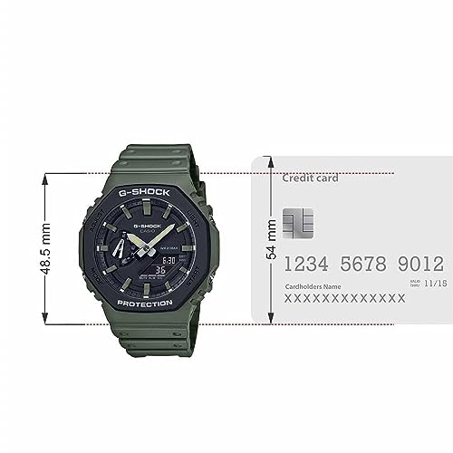 Relógio CASIO G-SHOCK masculino anadigi verde GA-2110SU-3ADR
