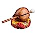 NPQPNAFC Wooden Fish,Wooden Drum Temple Block Zen Drum with Mat 3.5inch,4inch(5inch)