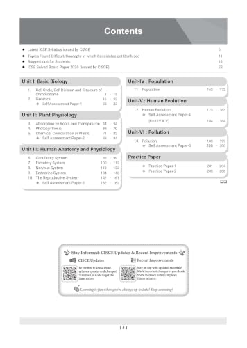 Image of Oswaal Class 10 ICSE Question Bank Biology (2017 - 2026) |For 2027 Exam Chapter-wise & Topic-wise with Competency Based Questions | Includes 2026 ... | Self-Assessment Papers | Practice Papers