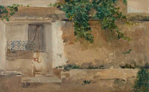 SGFGAD FHYWQ Joaquín Sorolla Póster Impresiones en Color Cuadro de Arte de Pared Vintage《Casa de Campo en Valencia》Joaquín Sorolla Cuadro en Lienzo Para Decoración del Hogar 50x80cm Sin Marco