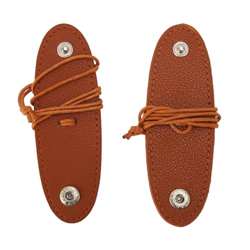 NYSUZHOUJI Portable Glasses Clip with Lanyard Snap Fastener PU Leather 2pcs Glasses Storage Clips Lightweight and Compact