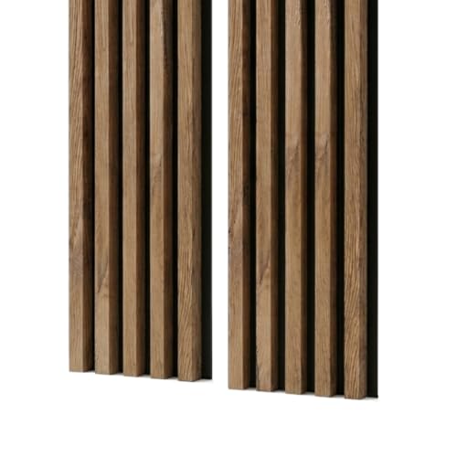 MEBANO. Paneles Acusticos Decorativos MDF para Pared 240x53 cm (2 Unidades 240 cm x 26,5 cm) Color Roble Natural Grandson Decoracion Acústica para Pared sobre Fieltro Absorción de Sonido