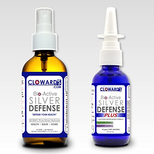 Cloward's Bio-Active Silver Defense Bundle - Colloidal Silver Spray For Immune Support & Relief #TOP17