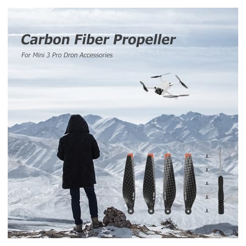 Hélices rigides en carbone véritable pour drone 3Pro kit de rechange haute performance - 3