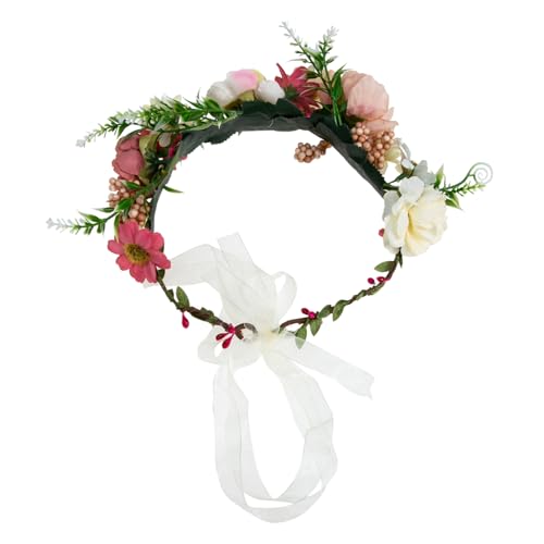 WRITWAA Cerchietto Sposa in Fiori Di Stoffa Floreale Per Accessori Sposa Cerchietto Fiori Tessuti