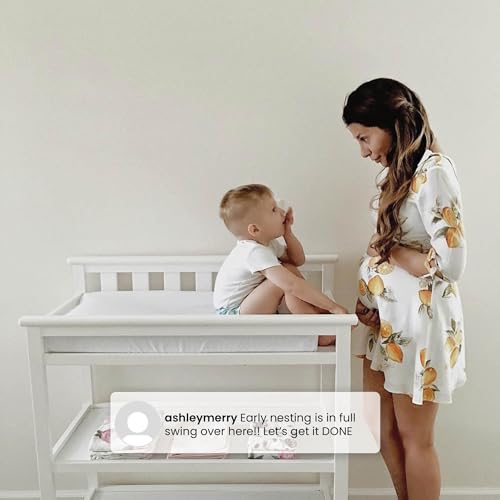 Delta Children Flat Top Changing Table with Wheels and Changing Pad - Greenguard Gold Certified, Grey - image 5