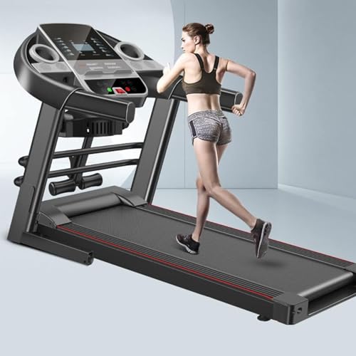 Image of Foldable Motorised Treadmill,with Sit Ups Rack & Massage Head Electric Treadmill for Home,Folding Walking Running Machine with LCD Sn
