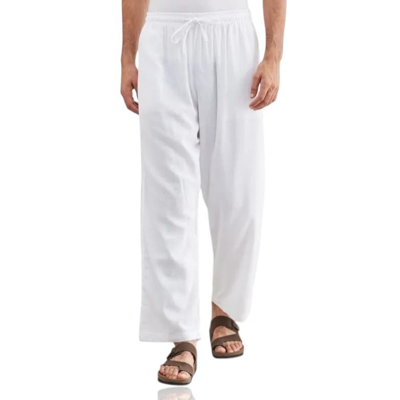 isha life Men's Cotton Drawstring Pants | Regular Fit | Two Side Pockets | Breathable Everyday Wear-picture-17