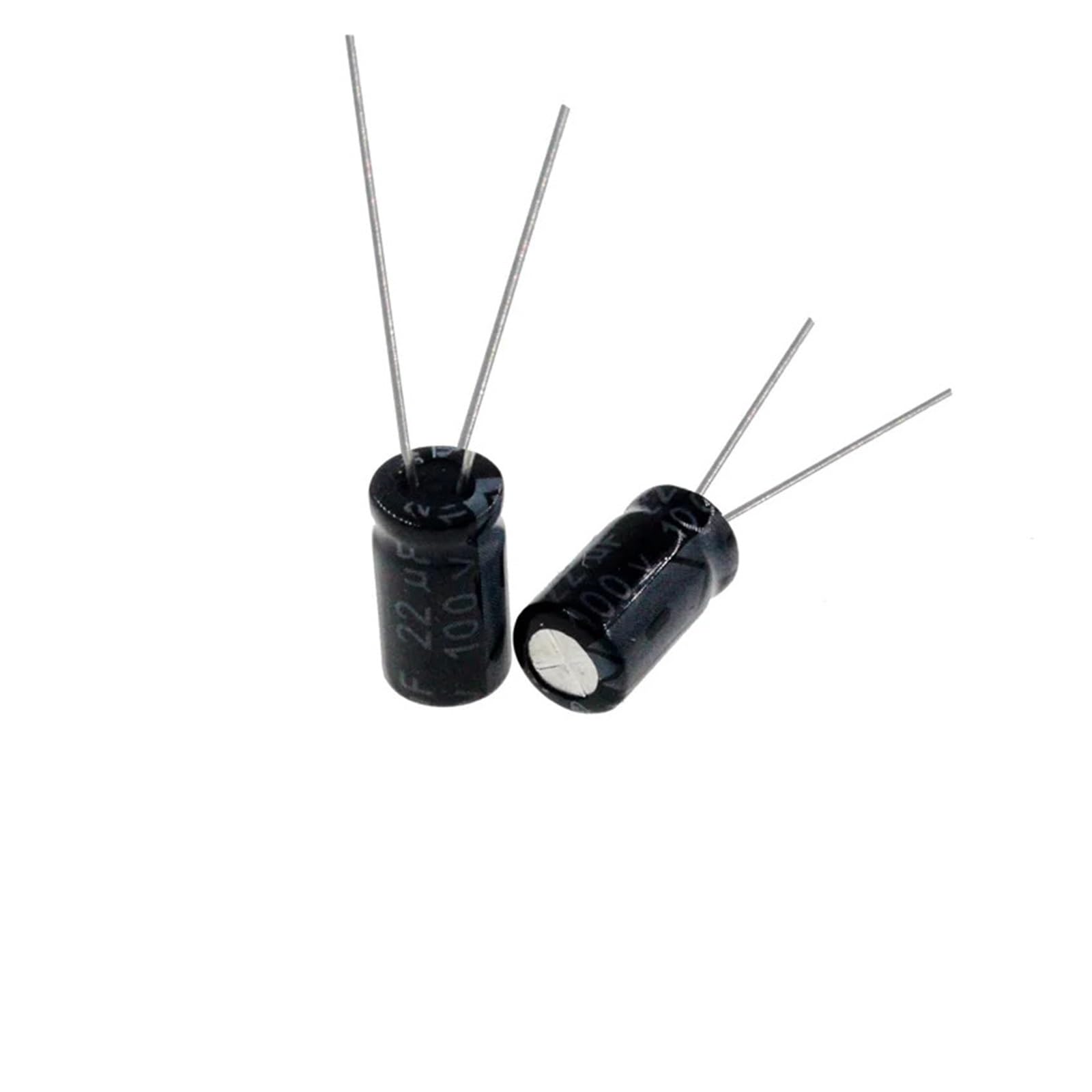 ICXLPMC 50pcs 22uF 100V 22MFD 100WV Aluminum Electrolytic Capacitor 6 * 11mm Radial 22mf100v 22uf100v 100v22mf 100v22uf