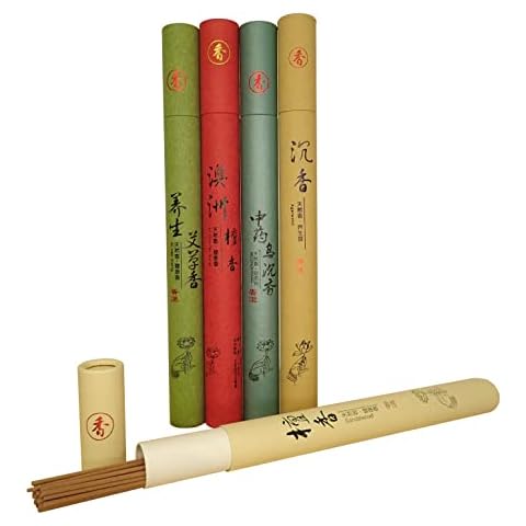MFUNKE Räucherstäbchen Set mit 5 traditionellen chinesischen Düften, 40 Stäbchen pro Duft Cover