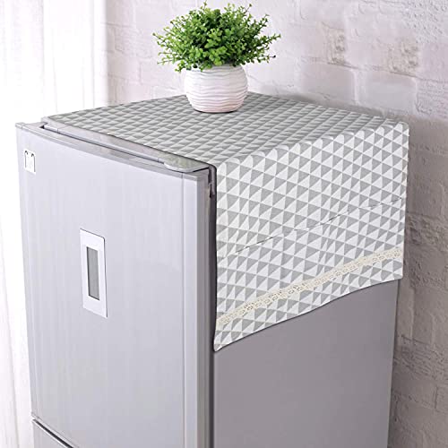 Image of HOKIPO Fridge Cover Top with Pockets, 130 x 55 cm, Grey