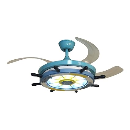 Aerpointfans 1066 Mm| 42 Inches Luxury Fan Captain Fine Acrylic Transparent Suitable For Kids Room And Teenager Room (Blue) Pack Of 1