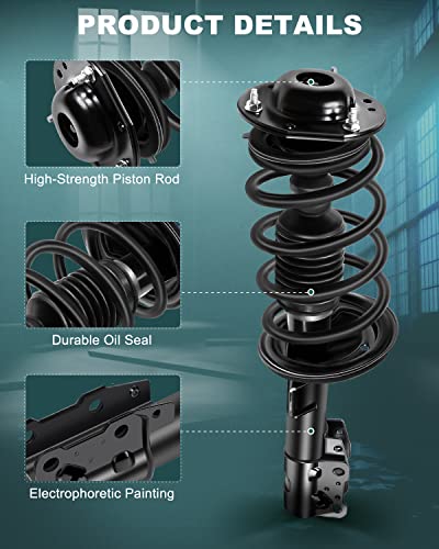 Automuto Strut Spring Assembly Front Pair Shock Absorber Fit 2004-2012 For Chevrolet Malibu,2005-2010 For Pontiac G6,2007-2009 For Saturn Aura #TOP1