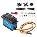 SHYEKYO Servo numérique Haute Vitesse 35 kg, potentiomètre Haute précision Processus d'oxydation anodique Dure QX‑3135MG Servo pour modèle d'avion