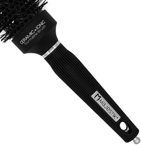 Round Brush- Swift Blow Dry with Nylon Bristle, Professional Round Hair Brush with Nano Technology Ceramic + Ionic for Hair Curling, Styling (43mm)