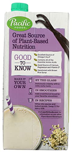 Pacific Foods 86086-65524 Hemp Milk, Vanilla, 32Oz thumb #2
