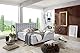 Atlantic Home Collection Boxspringbett ANNI, 140x200 cm, inklusive Topper (Härtegrad H2), hellgrau