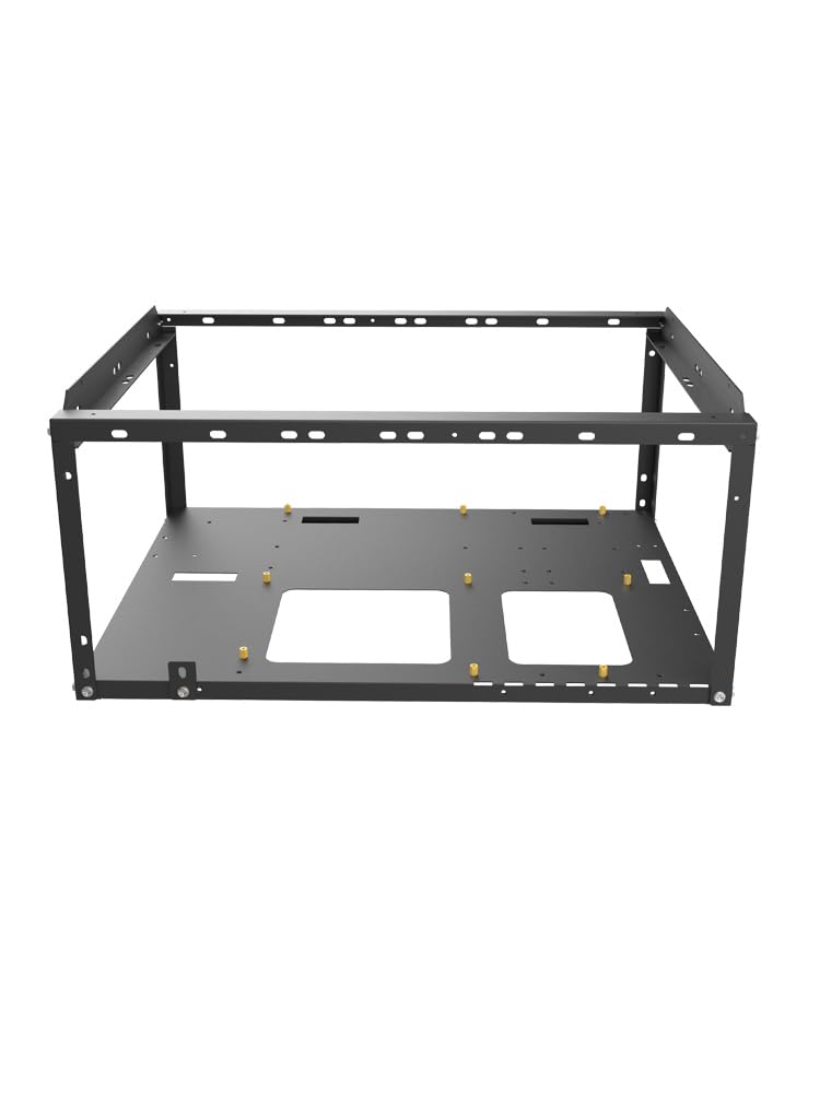 DIY Computer Case PC Frame Desktop Chassis Stackable Rack Stand Open Air Testbench Fits ATX ITX M-ATX E-ATX Motherboard, Black