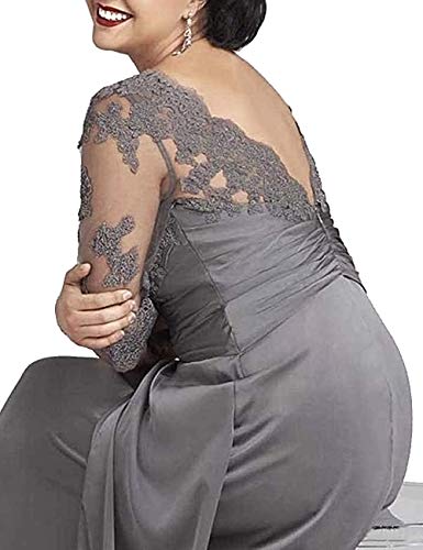H.S.D Mother The Bride Dresses Formal Evening Party Dresses Lace 3/4 Sleeves Womens - Image 3