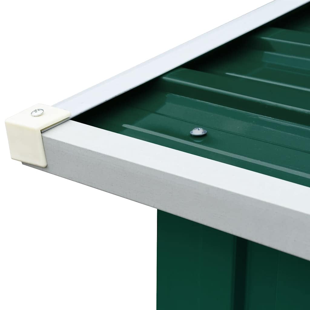 vidaXL Abri de Stockage de Bois Abri de Chauffage de Bois Abri de Jardin Rangement Extérieur Durable Acier Galvanisé 172x91x154 cm Vert