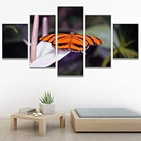 SIGNWIN 5 Panel Canvas Wall Art Open Wings for Home Decorations Ready to Hang - 60