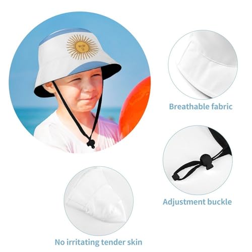 Argentine RepublicChildren's Bucket Hat for Boys and Girls, Breathable Summer Beach Hat54cm4